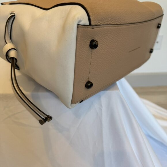 Coach Two-Toned Leather Satchel with Detachable Strap - Picture 12 of 16